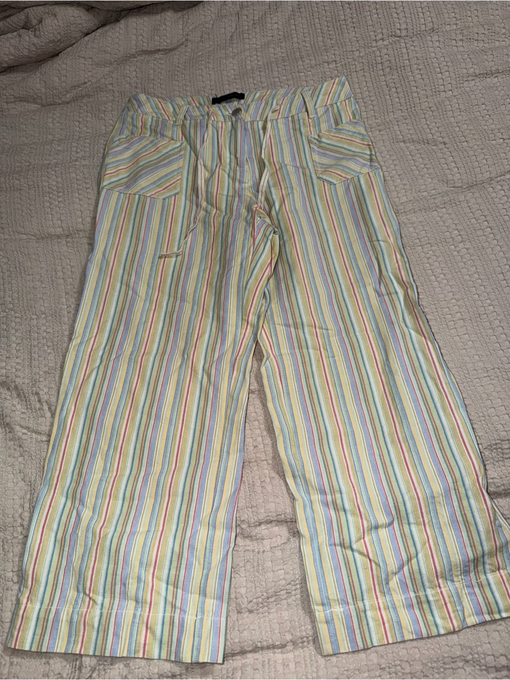 Women’s Y2K Multi-Stripe Pants - Pastel Stripe